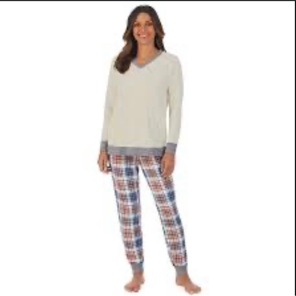 NEW Cuddl Duds Pajamas Plaid Two-Piece Matching Set Size XXL - Picture 1 of 5
